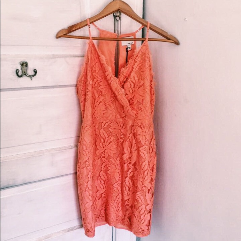 Greylin Coral Lace Dress